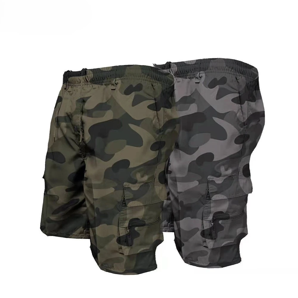 Men's Camouflage Cargo Shorts Casual Loose Work Tooling Shorts Summer Male's Out