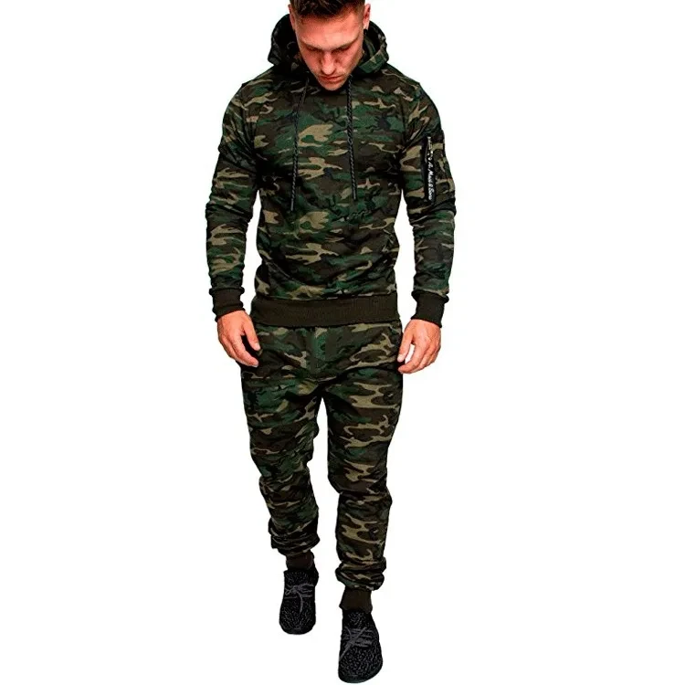 Mens 2 Piece Tracksuit Sweatsuit Jogging Casual Warm Breathable Wicking Fitness