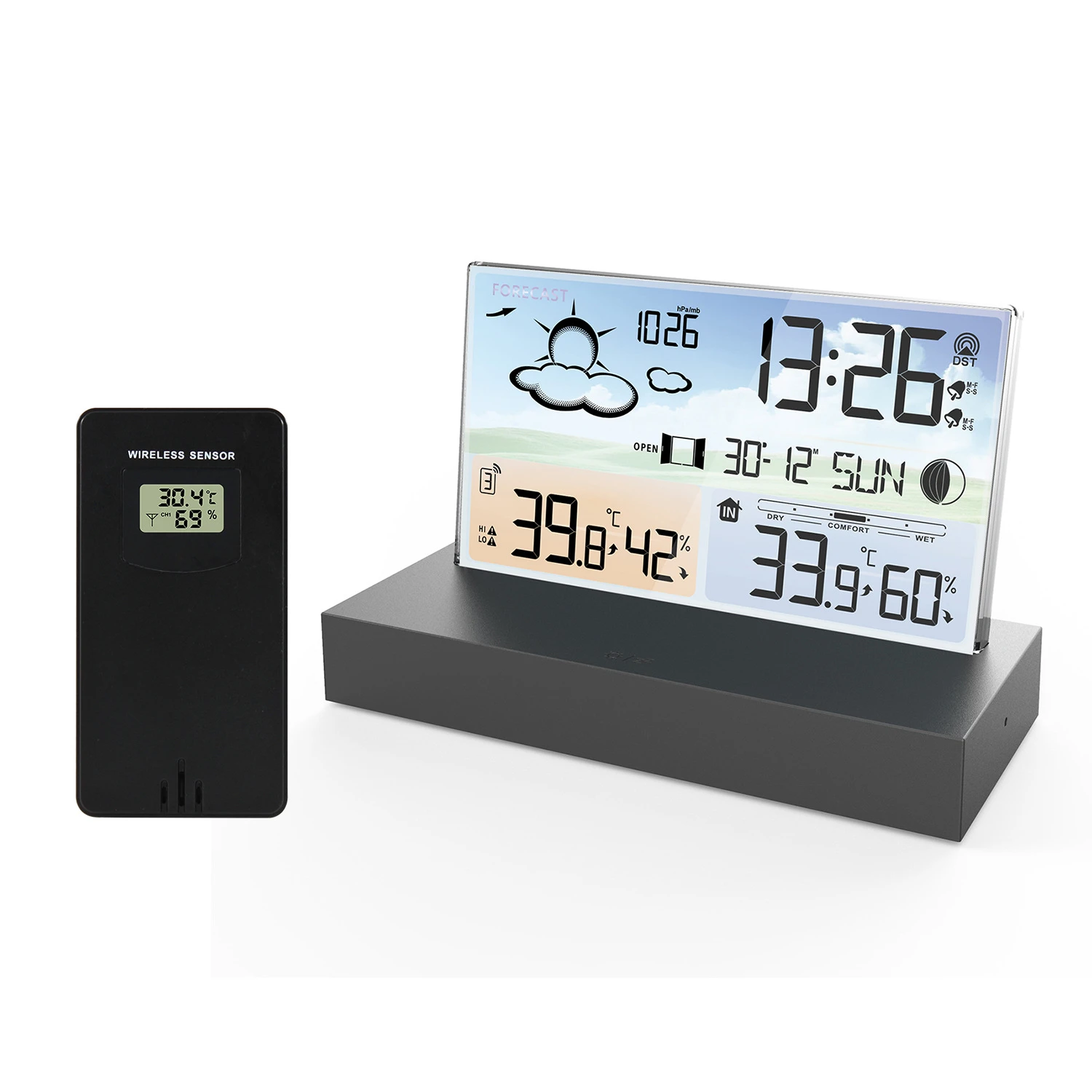 Digital Weather Station Temperature Humidity Meter Alarm Clock Weather Forecast