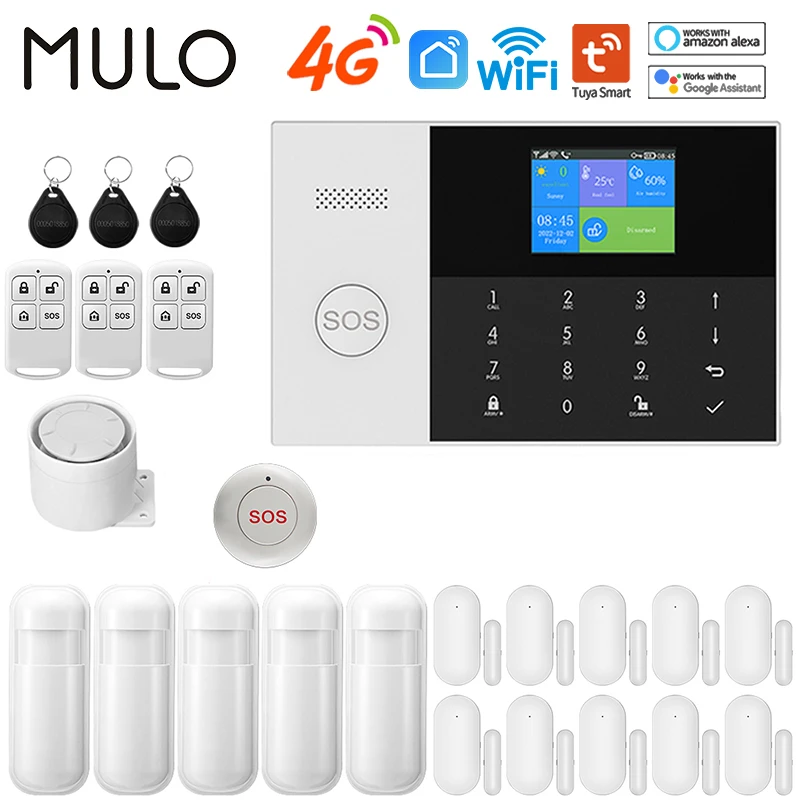 4G WIFI Home Alarm System Alarme Residencial Smart Home House Alarm For Tuya Sma