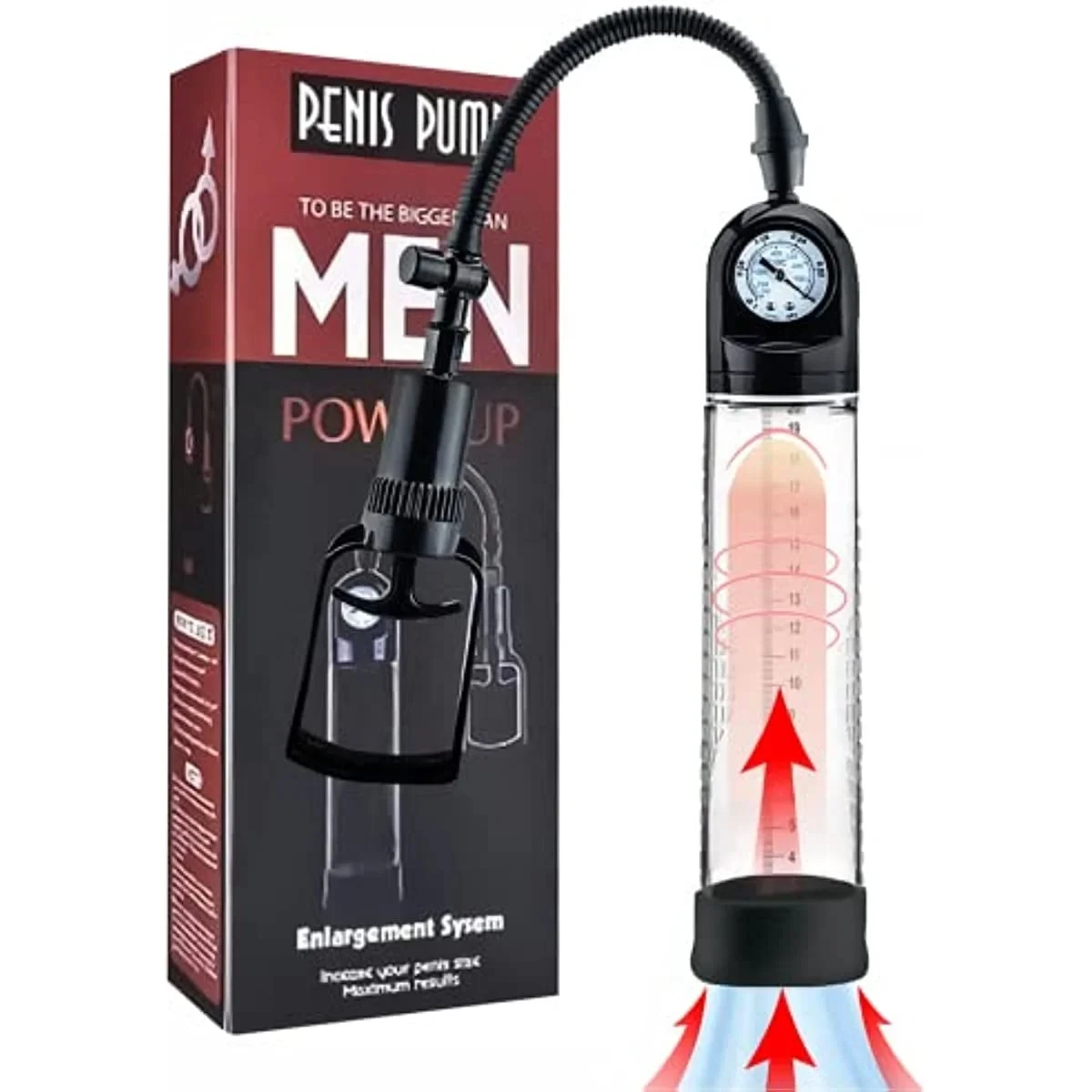 Male Manual Penis Pump Penis Enlarger Negative Pressure Vacuum Pump Big Dick Ere