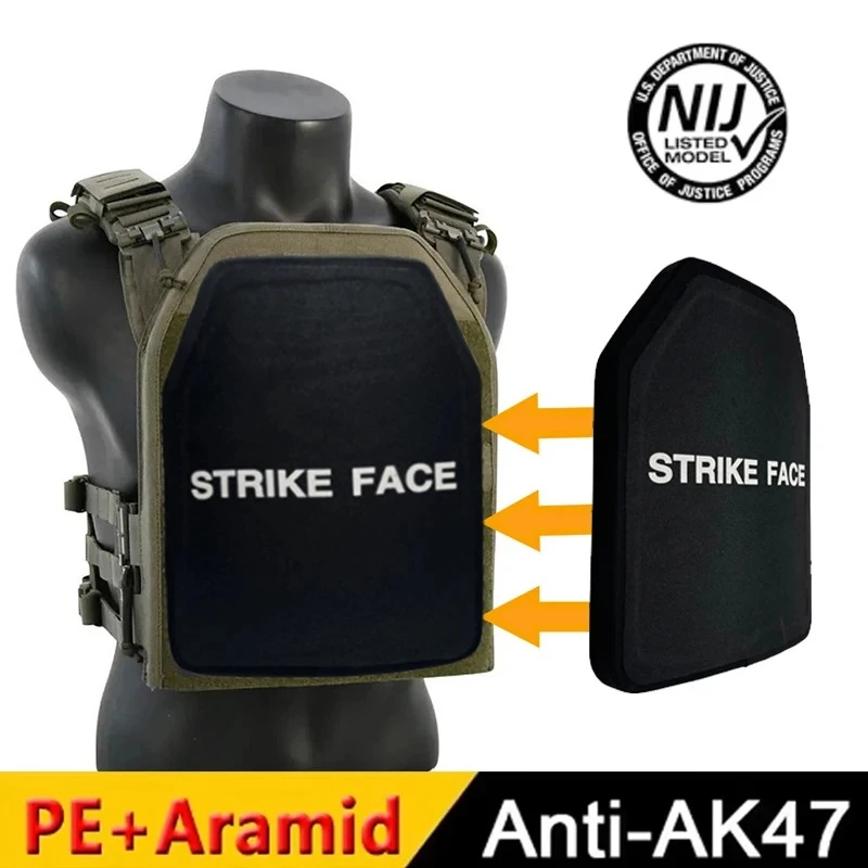 Bulletproof Plate 25*30cm Light Tactical Body Armor Plate UHMWPE+Aramid Bulletpr