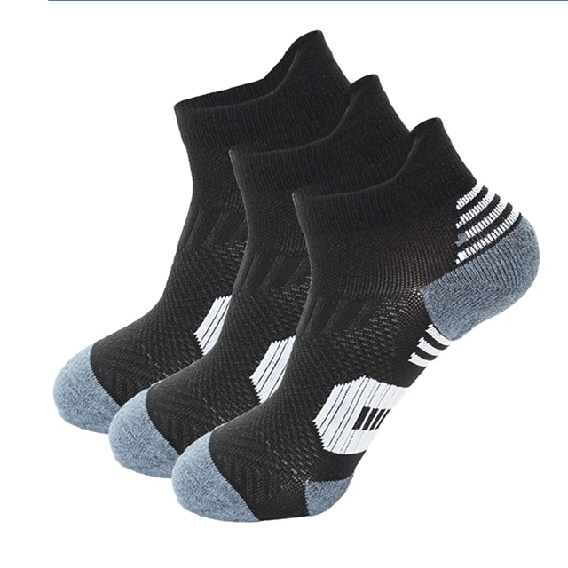 3Pair Professional Fitness Sports Socks Towel Bottom Non-Slip Running Socks Men 