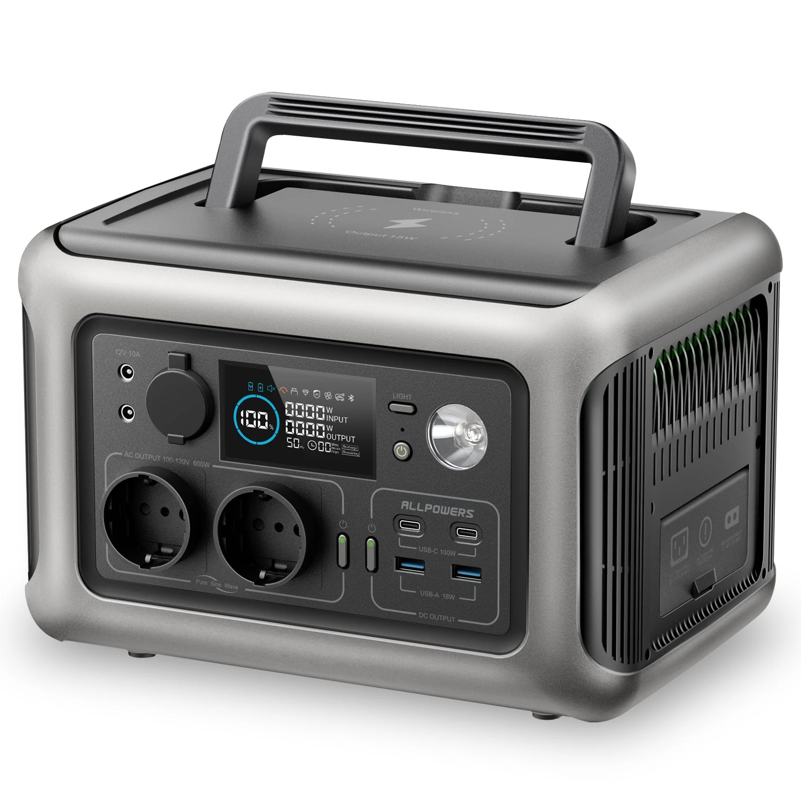 Portable Generator 299Wh 600W Powerstation with AC Outlets LiFePO4 Battery for H