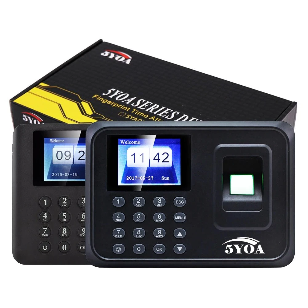 Biometric Fingerprint Time Attendance System Clock Recorder Employee Recognition