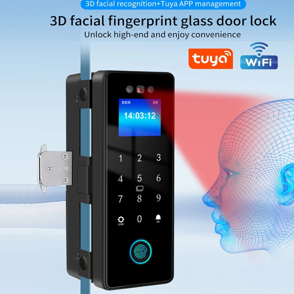 3D Face Recognition Smart Lock Tuya APP WIFI Infrared Sensor Biometric Electroni