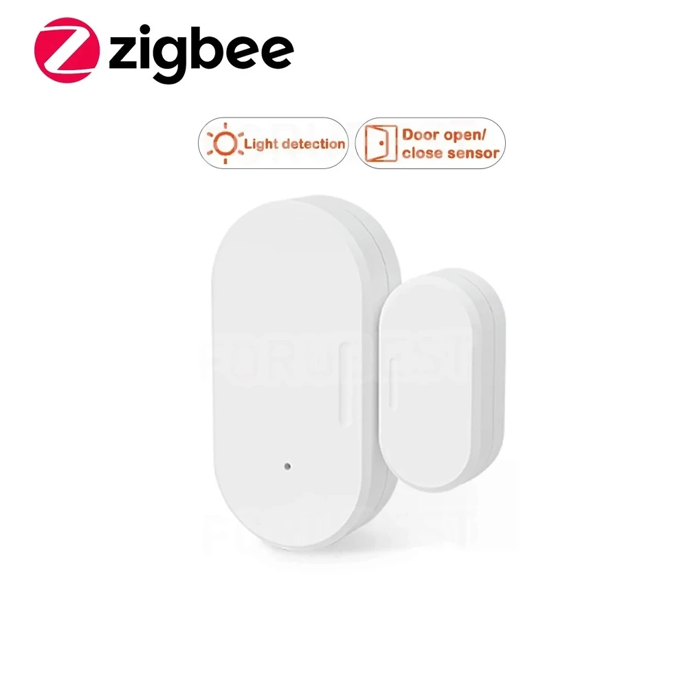 ZigBee Door Window Sensor Lux Light Detect 2 in 1 Real Time Magnetic Alarm App R