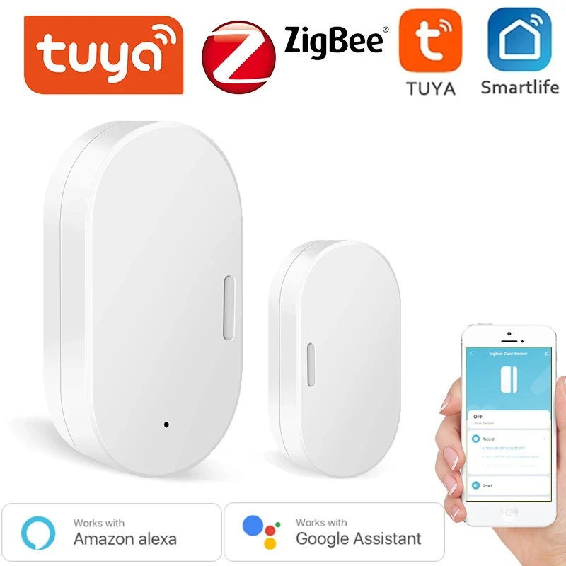 Tuya Zigbee 3.0 Wireless Window Door Gate Detector Google Home Security Alarm Sy