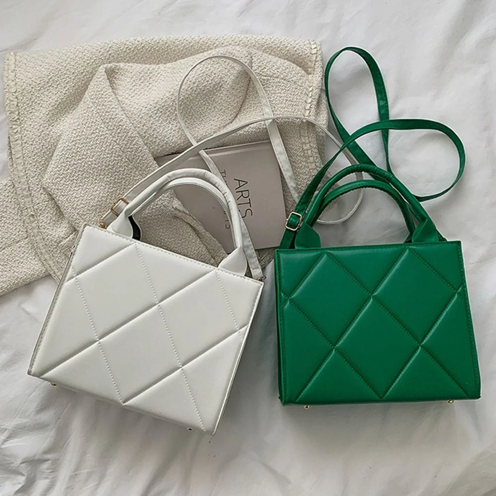 Women Shoulder Bag Trendy Plaid Pu Leather Crossbody Bags Fashion Ladies Handbag