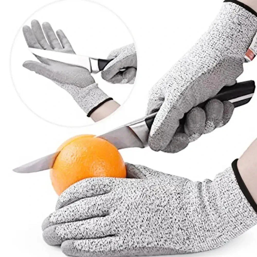 1Pair Level 5 Cutting Prevention Cooking Gloves Heat Resistant Welding Gloves Hi