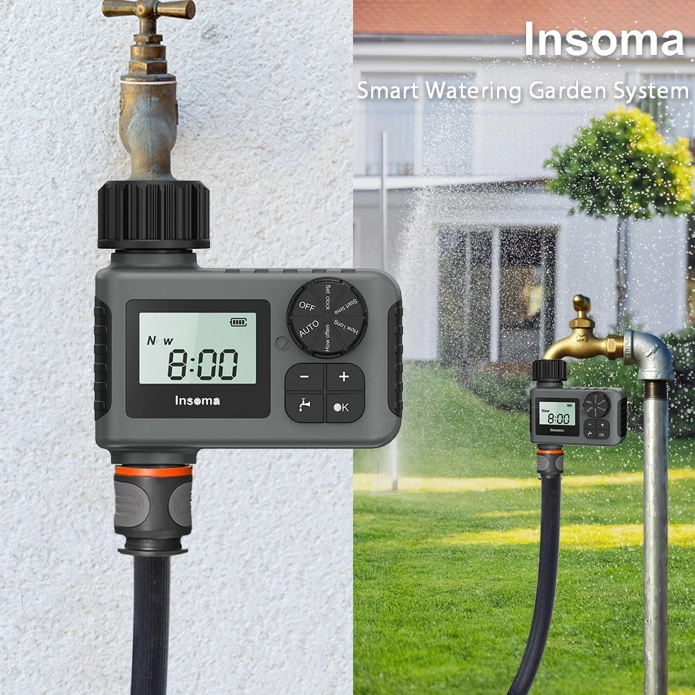 Insoma Automatic Water Timer Intelligent Irrigation Watering System Sprinkler Ti