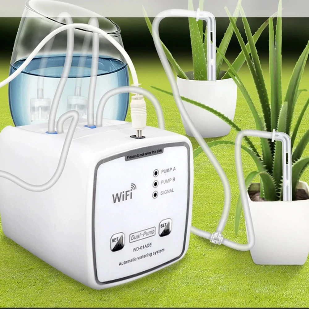 WIFI Intelligent Watering Device Double Pump Timed Automatic Drip Irrigation Sys