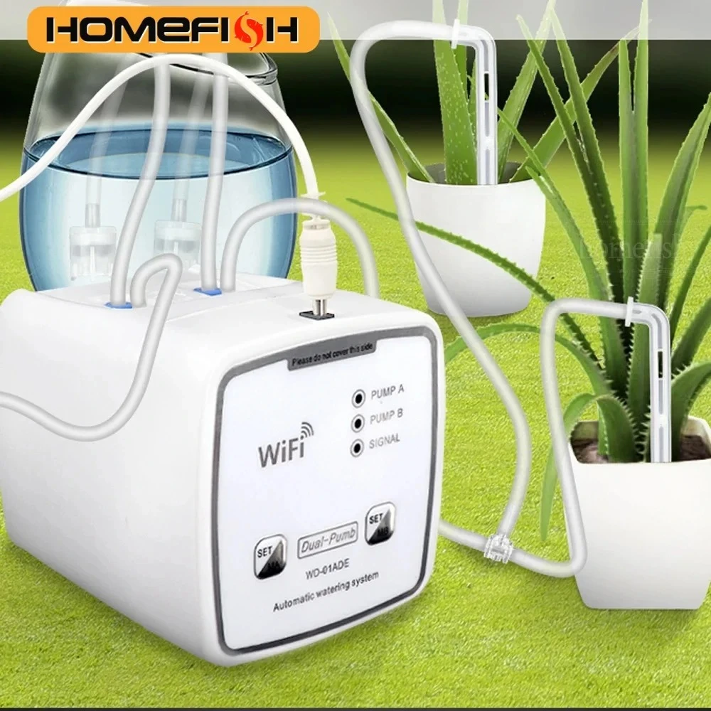 WIFI Intelligent Watering Device Double Pump Timed Automatic Drip Irrigation Sys