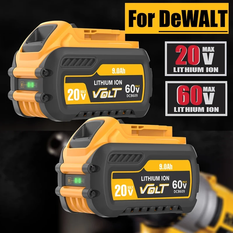20V/60V For DeWalt Battery MAX Replacement Li-ion Battery For DeWalt DCB609 DCB5