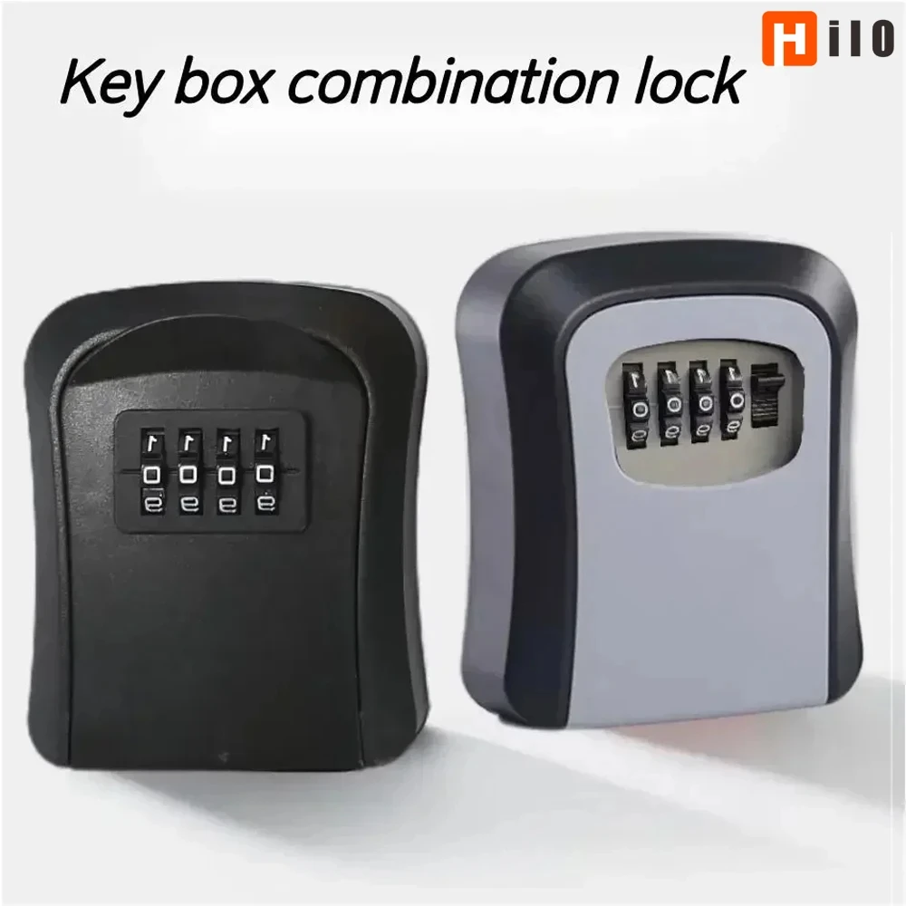 Key Keeper Combination Lock Wall Waterproof Mounted 4 Digits Passwords 5 Keys St