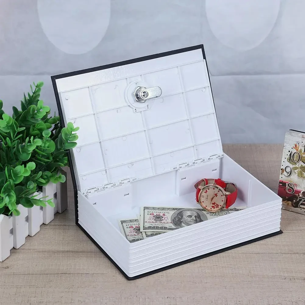 Creative Money Saving Box Safe Book Coin Piggy Bank for Home Bedroom Decoration 