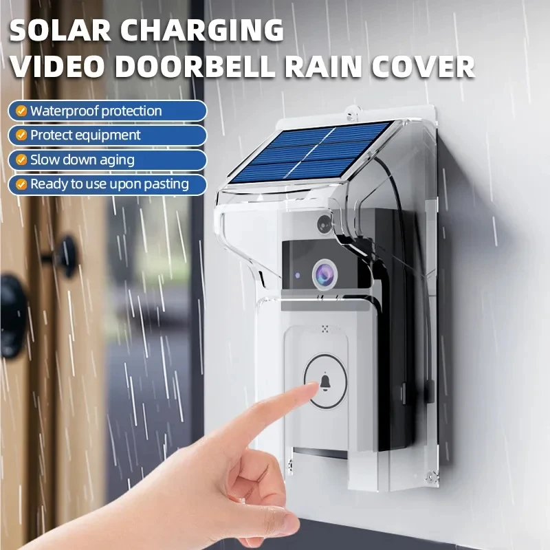 Waterproof Wireless Doorbells Solar Charge Cover Digital Door Peepholes Wifi Sec