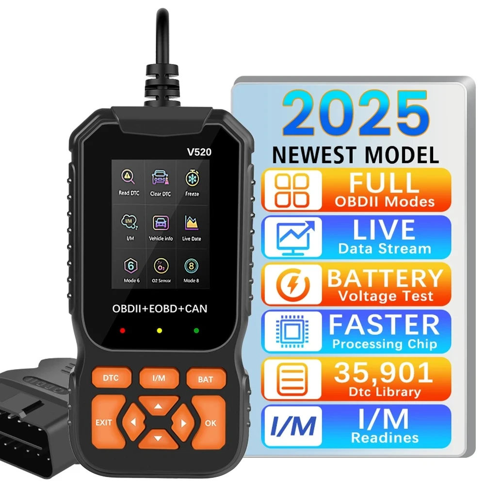 Automotive DTC Lookup Code Reader Car Diagnostic Tool Auto Engine System Lifetime Free Professional OBD2 Scanner