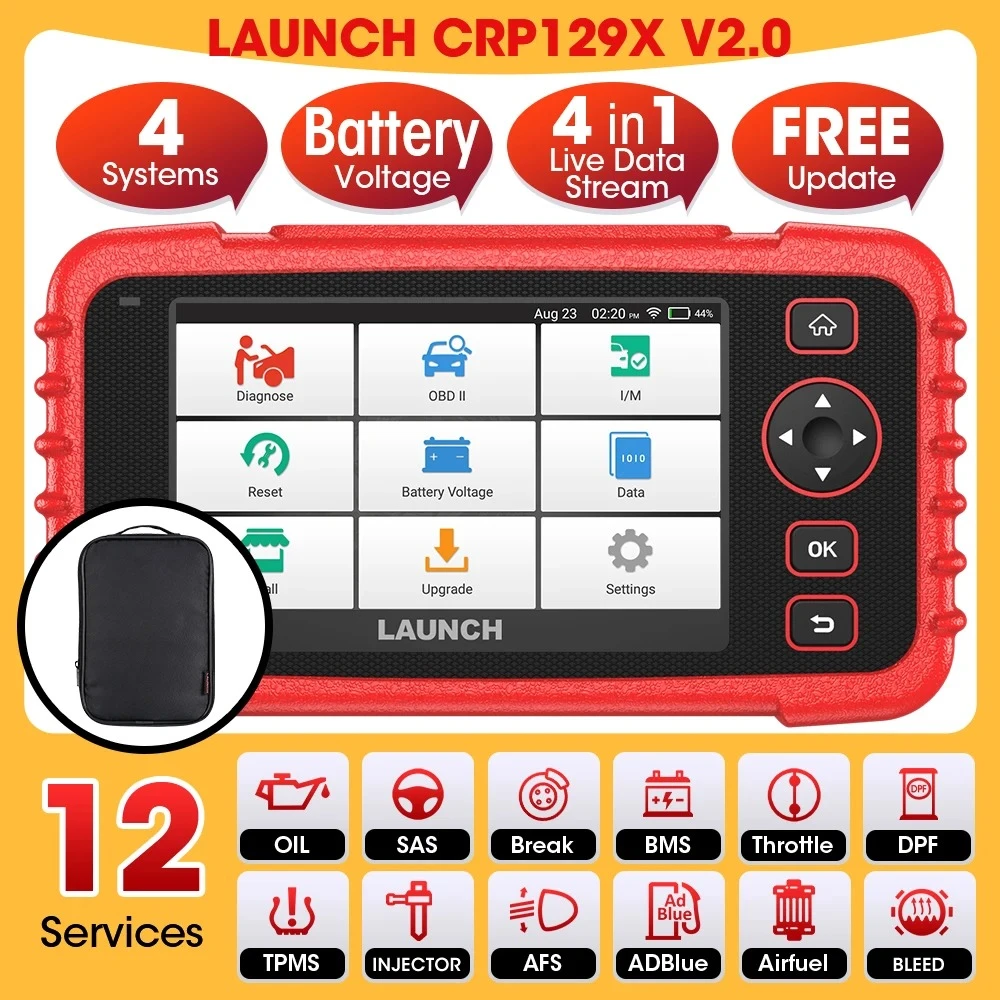 LAUNCH X431 CRP129X V2.0 Diagnostic Tools OBDII Scanner Professional Automotive Scanner Diagnostic Scanner