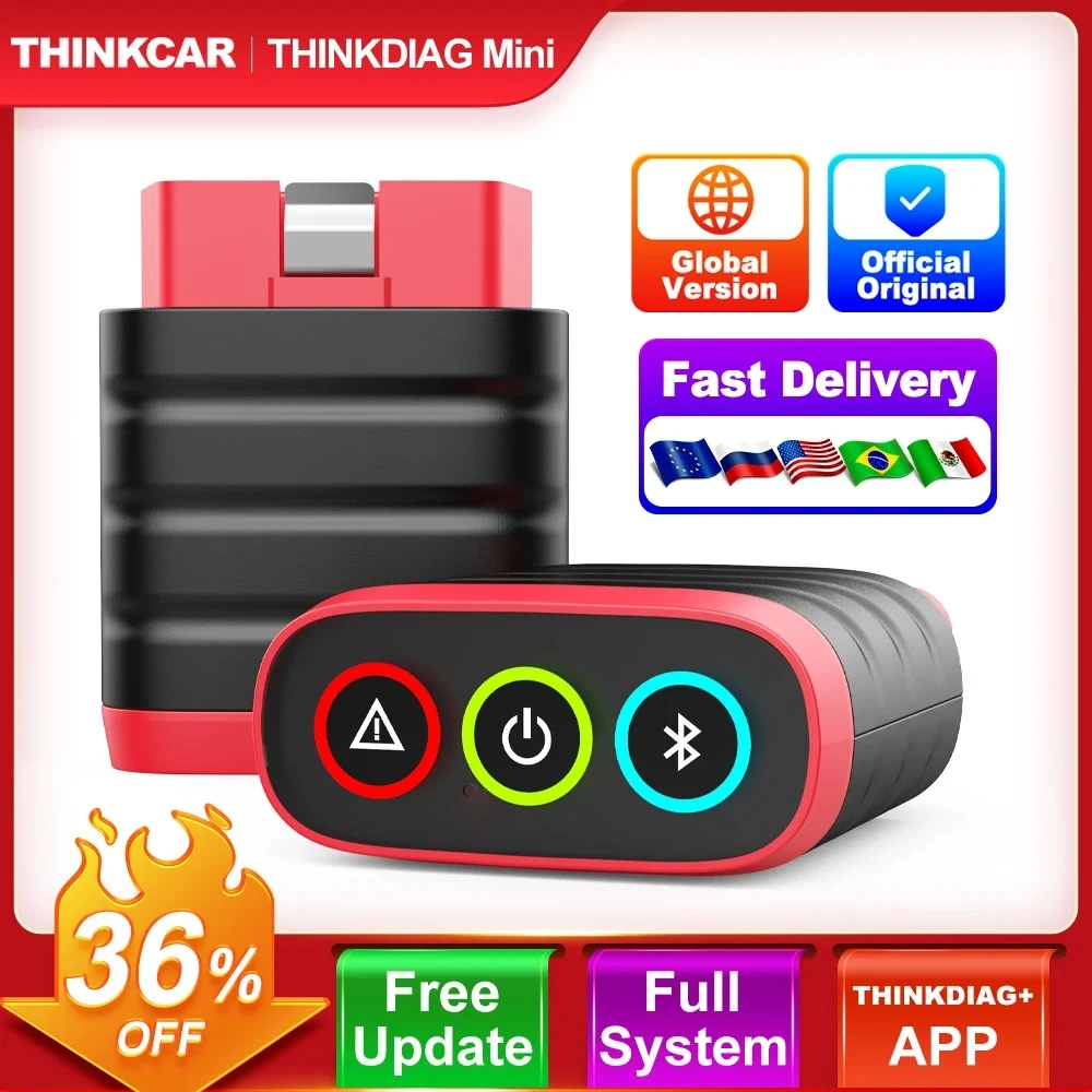 THINKCAR THINKDIAG MINI Auto OBD2 Scanner Full Systems Diagnostics All Car Lifetime Free Automotive Diagnosis Scan Tools