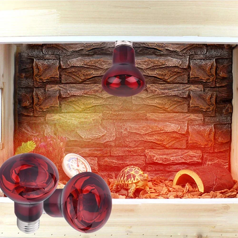 E27 25-100W Amphibian Reptile Heating Bulbs UVA 220V Turtles Lizards Snakes Heat Lamps Reptiles Breeding Box Lighting Supplies