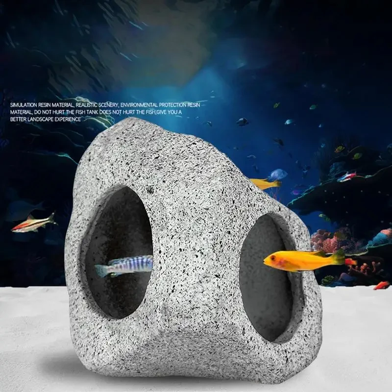 Betta Cave Fish Tank Rock Decor Hermit Crab Habitat Fish Tank Ornaments Shrimp Sleeping Nest For Aquatic Life