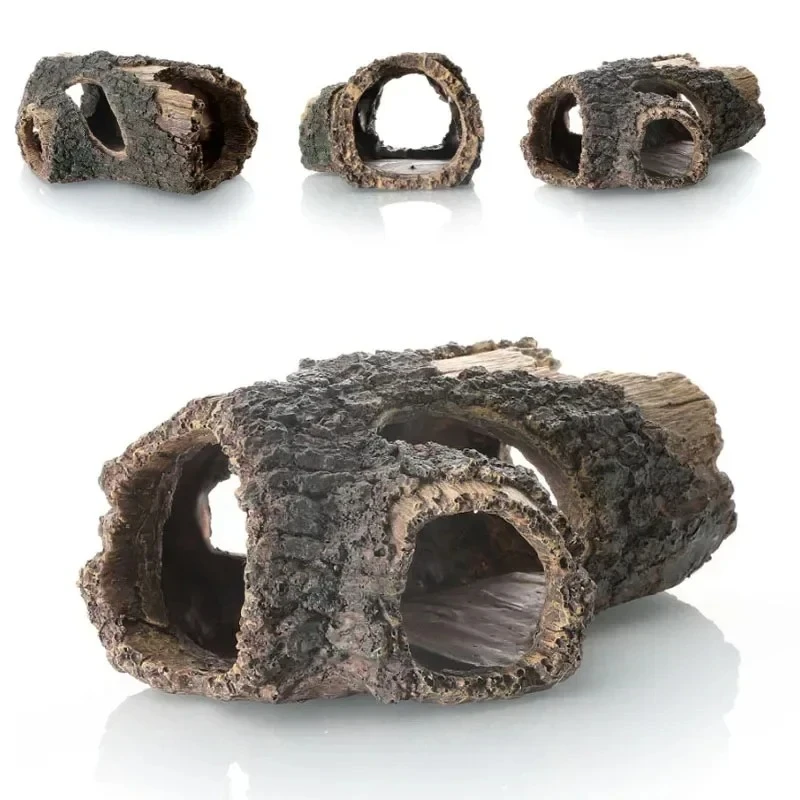 Resin Aquarium Decoration Fish Tank Simulated Tree Root Hole Ornament Acuario Rocks for Aquarium Fish Decor 1pcs
