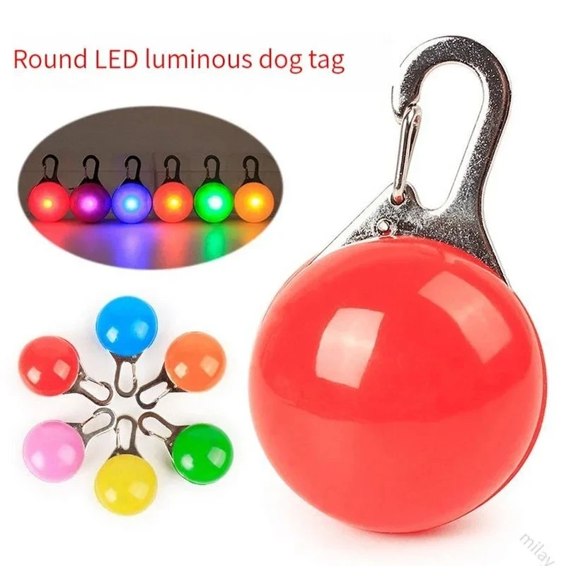 1PC LED Luminous Dog Cat Collar Glowing Pendant Flash Lights Pet Leads Accessories Night Walking Pet Collar Supplies Accessories