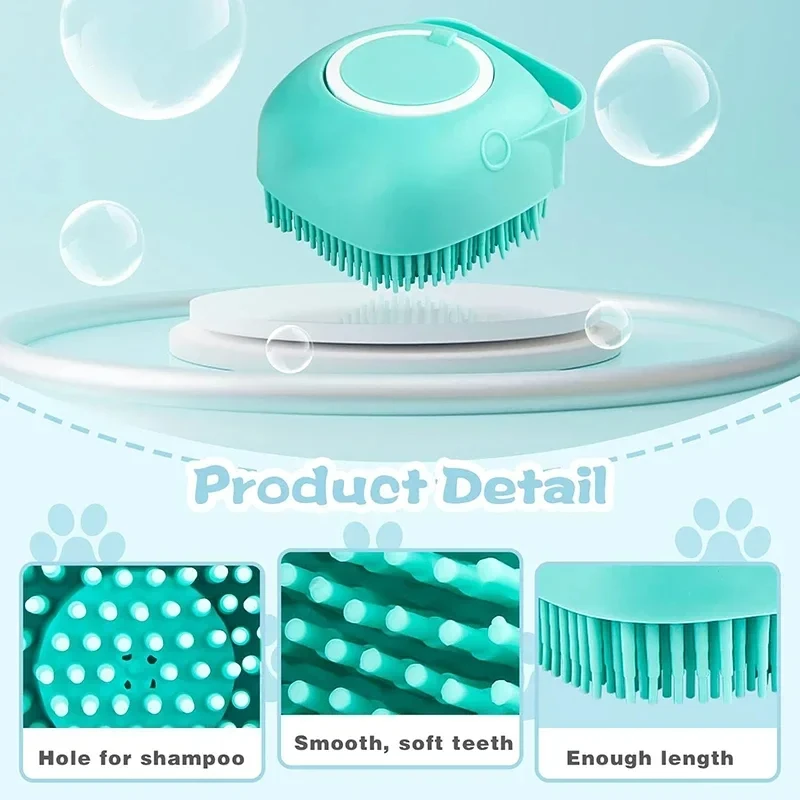 Pet Shampoo Massager Brush Bathroom Puppy Dog Cat Massage Combs Grooming Shower Brush Pet Cleaning Supplies