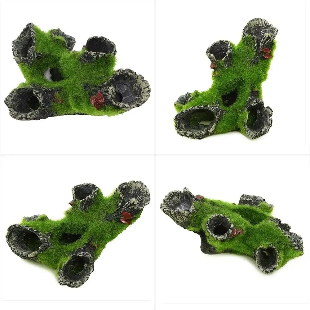 Resin Shrimp Breeding Hiding Cave Simulation Crafts Arts Fish Shrimp Cave Shelter Decorative Props Fish Tank Tree House Aquarium