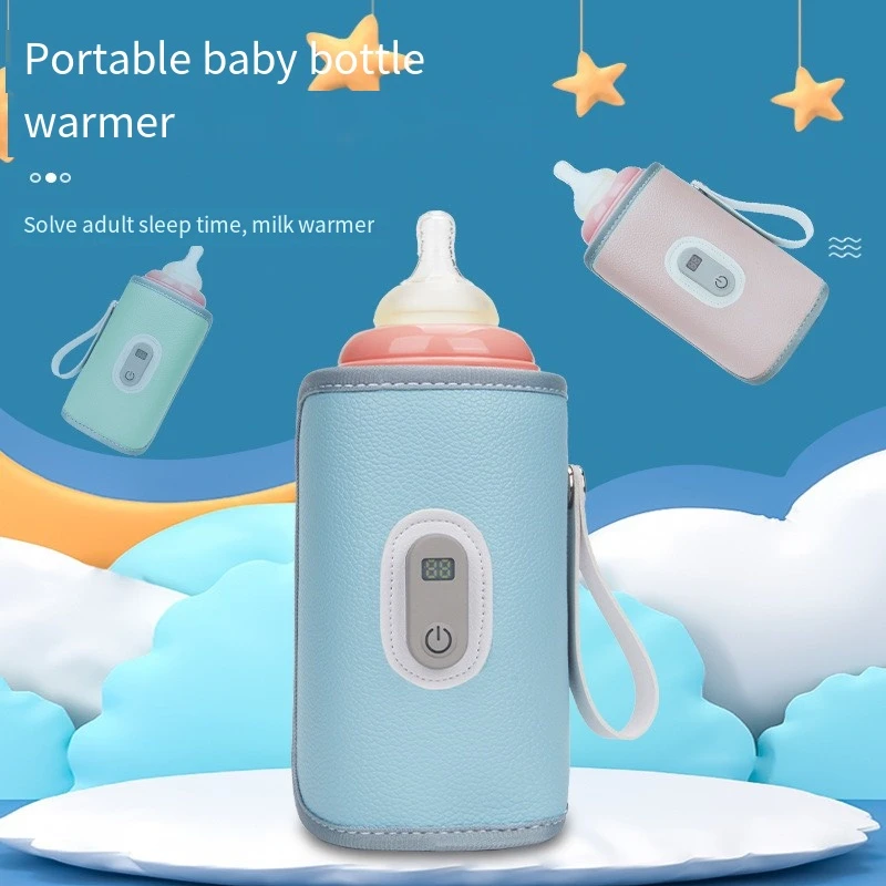 USB Baby Milk Bottle Thermal Bag Universal Digital Display Nursing Bottle Heater Portable Baby Milk Heat Keeper for Traveling