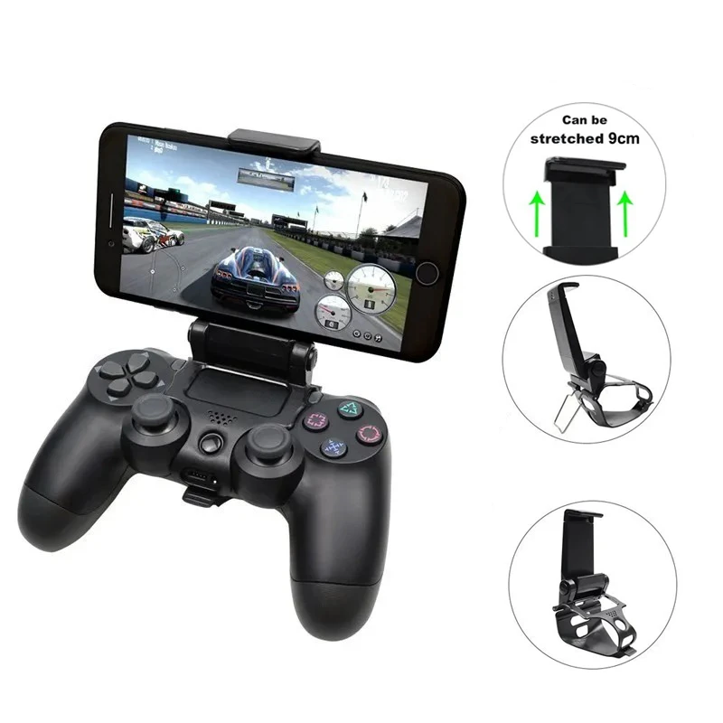For ps4 Mobile Cell Phone Stand For PS4 Controller Mount Hand Grip For PlayStation 4 Gamepad For Samsung S9 S8 Phone Clip Holder