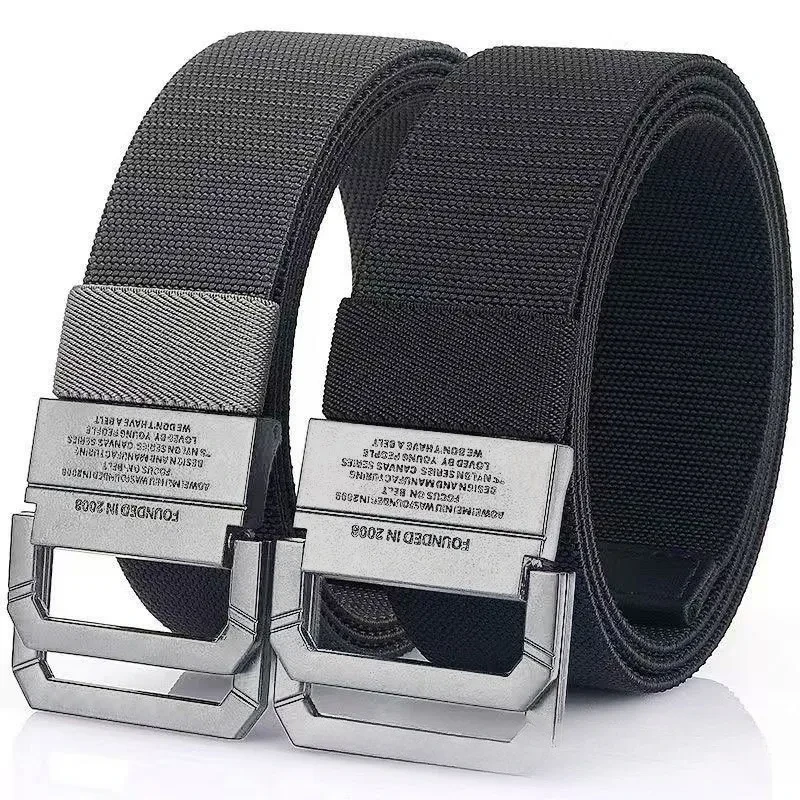 Fashion Simple Design Jeans Belt for Men Military Sports Strap Nylon Webbing Fabric Daily Canvas Casual Waist Belt