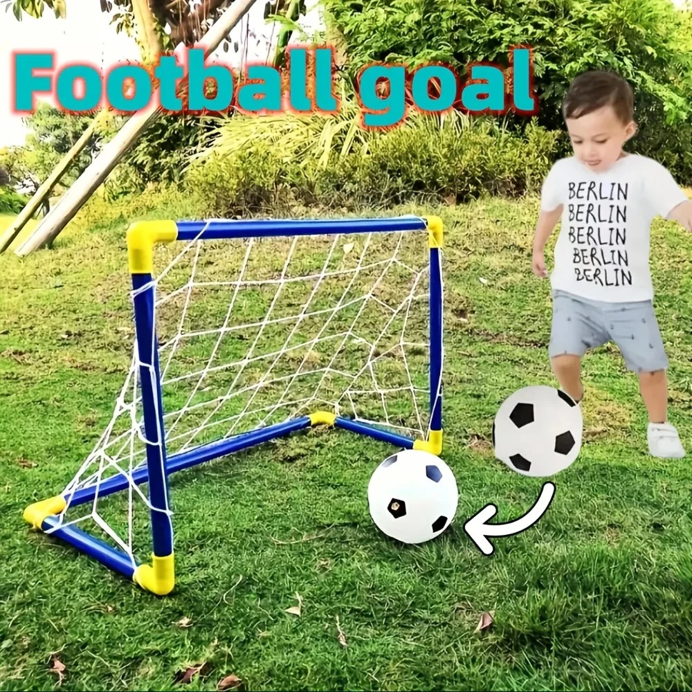 Foldable Mini Soccer Goal Set with Ball & Net | Portable Football Toy for Kids | Indoor Outdoor Play|High-Strength Birthday Gift