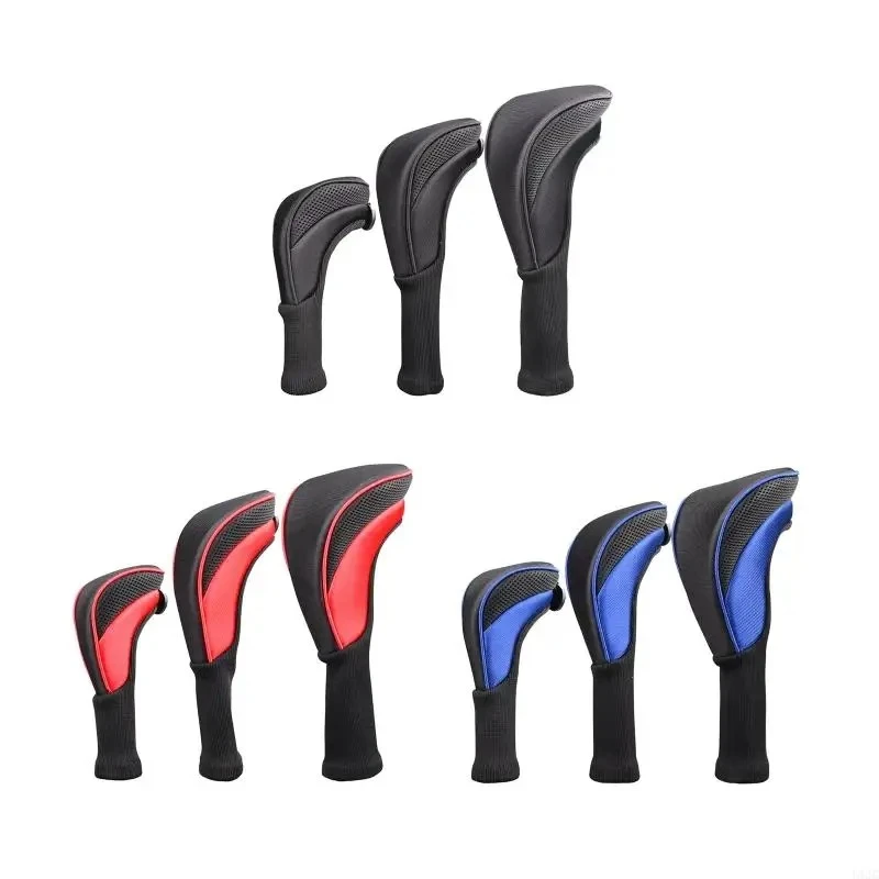 U1JC 3 Pack Golf Club for Head Covers for Woods Long Cover Driver Fairway Golf Headcovers Set with Interchangeable No
