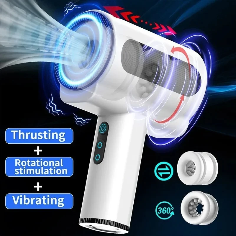 Automatic Male Masturbator Sex Toys for Men 360°Rotating Massage Male Suction Telescopic Masturbator Adult Products for Men
