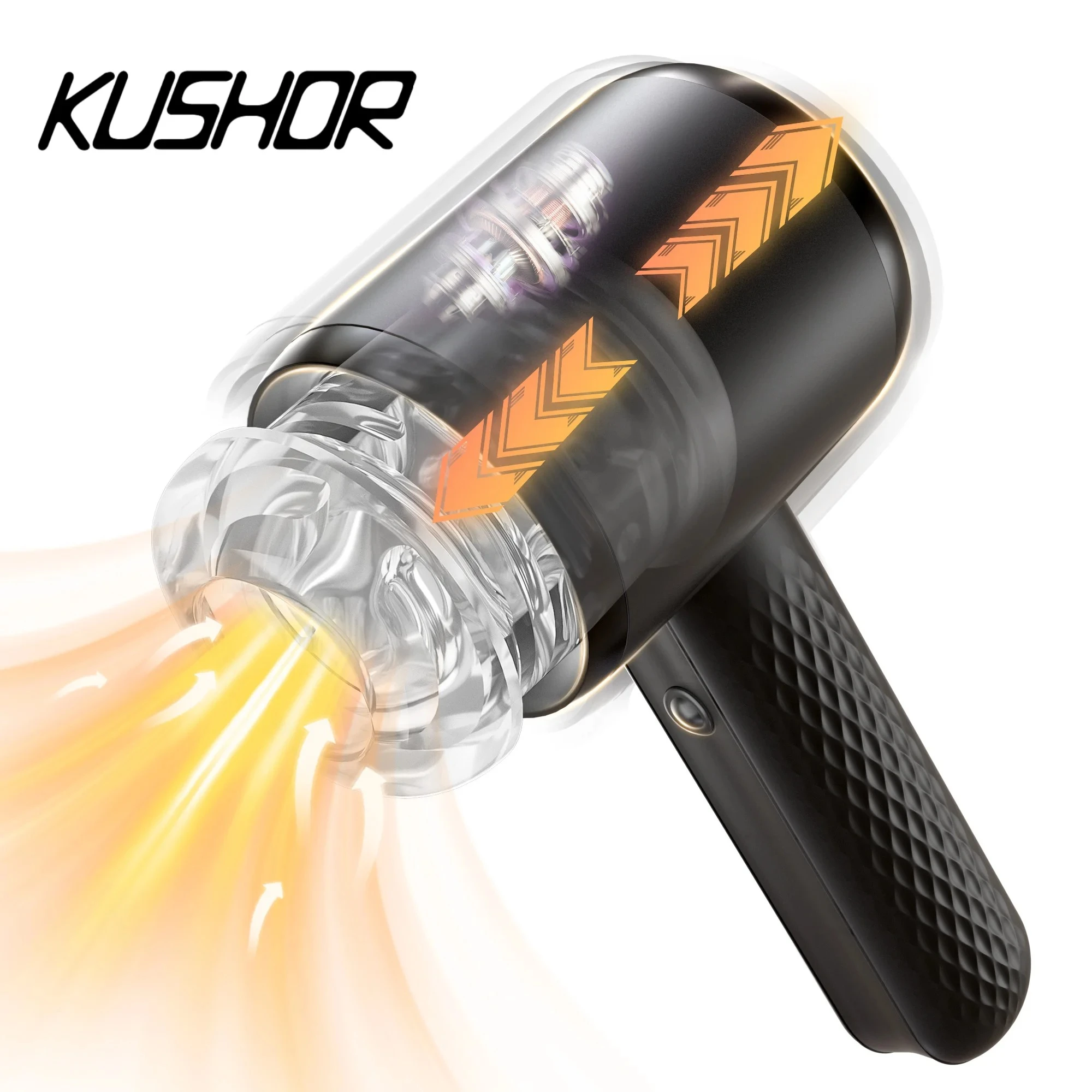 Automatic Telescopic Male Masturbator Masturbation Cup with 6 Powerful & Thrusting Vibration Modes Pocket Pussy Sex Toys for Men