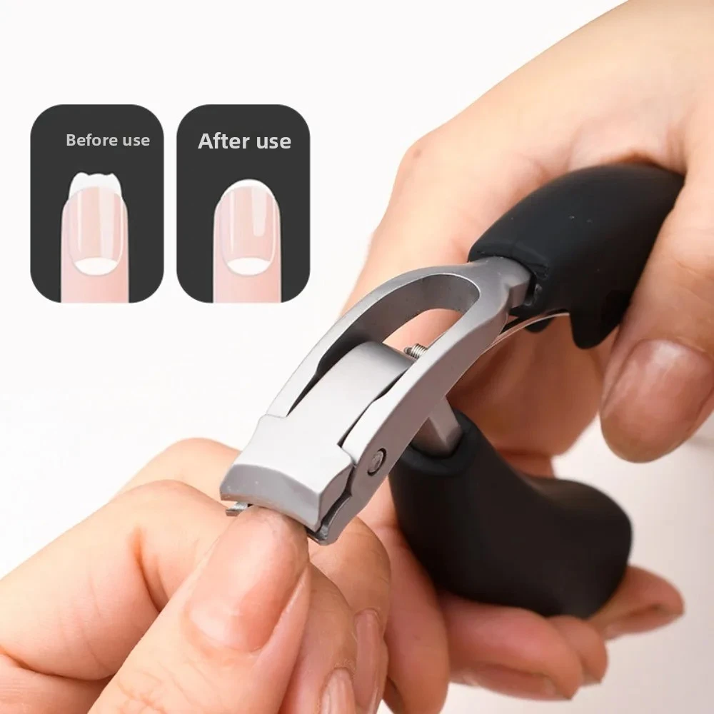 Professional Nail Tools Pedicure Tools Wide Nail Clippers Thick Toenail Cutter Ergonomic Handle Curved Blades Manicure Scissors