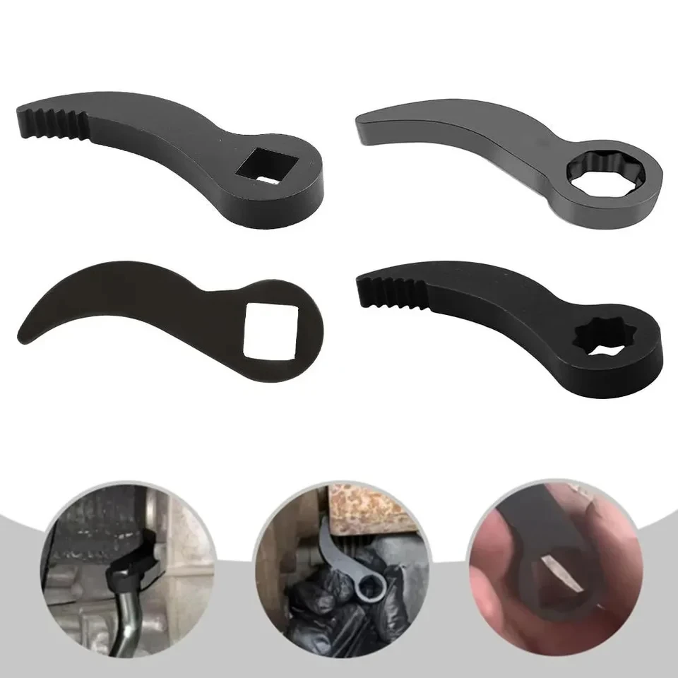 2Pcs Pry Bar Wrench Crowbar Adaptor Head Tool Half Shaft Removal Tool 1/4" Drive Pry Bar Wrench Crowbar Adaptor Head Tool