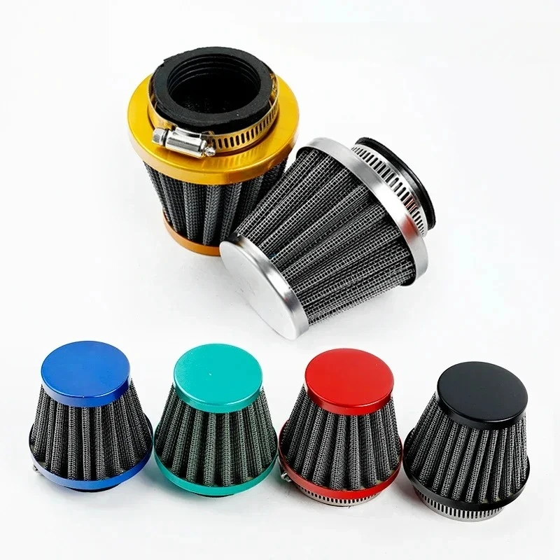 Motorcycle Modified Air Filter 35mm 38mm 42mm 48mm Universal Suitable for 50cc 110cc 125cc 140cc ATV Scooter Pit Offroad Vehicle