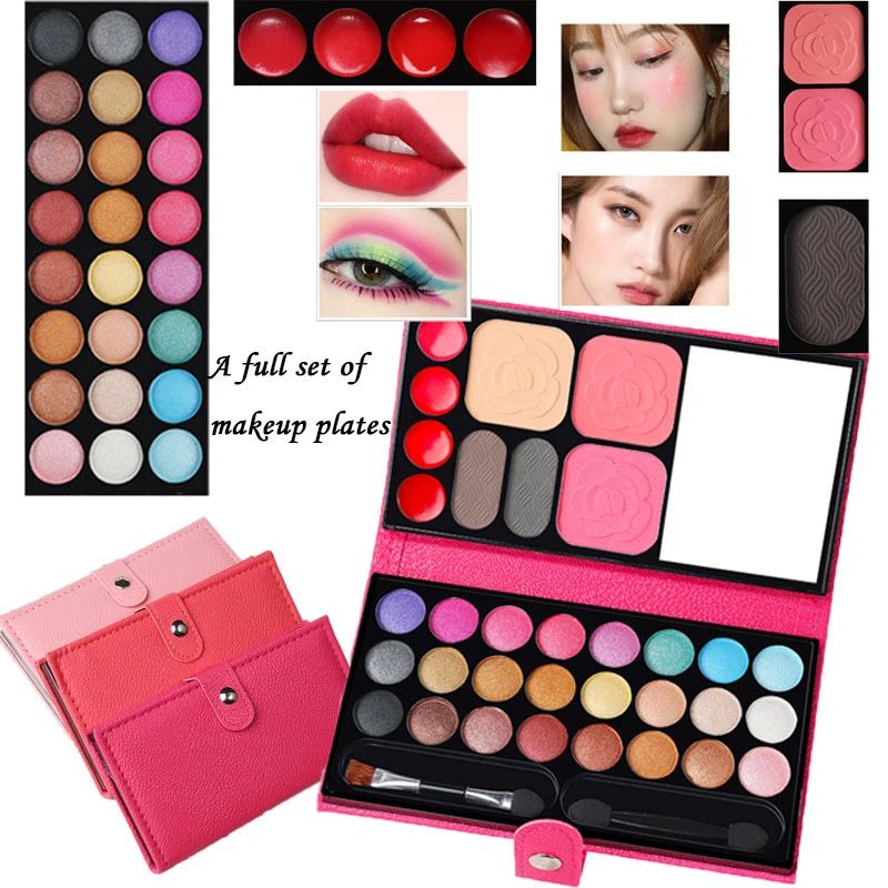 Beginner Full Makeup 33 Colors Eyeshadow Palette Set Makeup Student Children's Day Stage Eyeshadow Palette SetBlush Powder