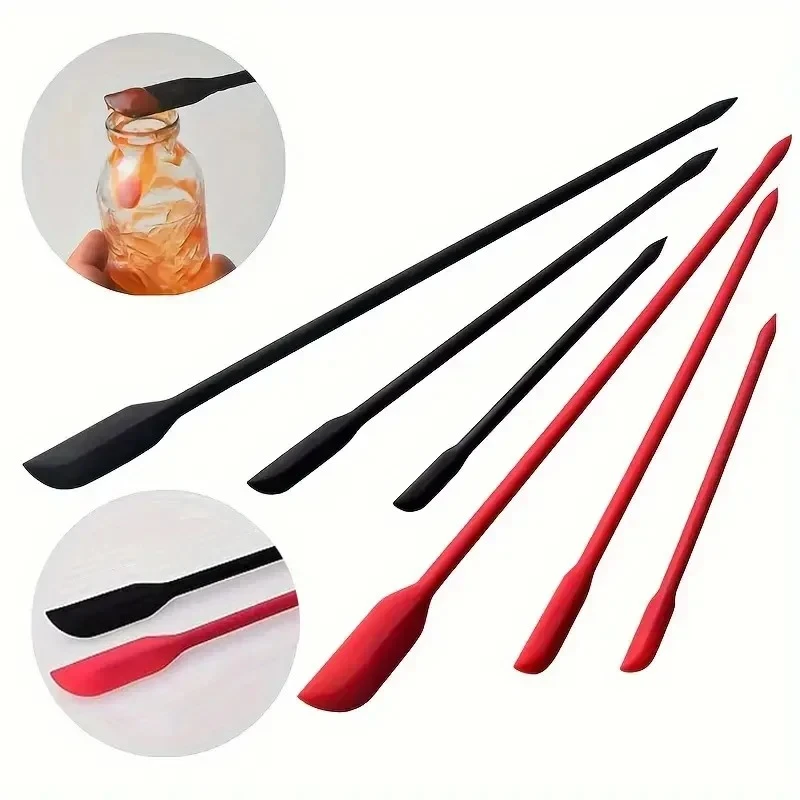 3-Piece Mini Silicone Spatula Set - Heat Resistant, Multiple Sizes for Jar, Bottles and Kitchen Jam scraper