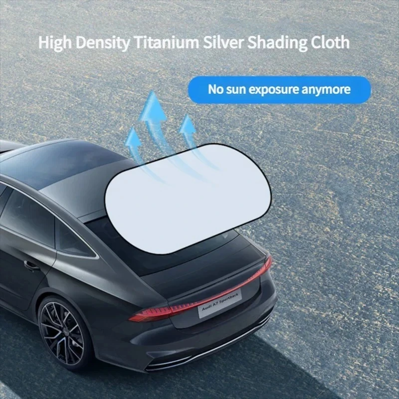 UV-Reflective Car Sun Shade Cover Rear Windshield Sun Protection Sunshade Heat-Isolation Car Privacy Curtains Foldable Storage
