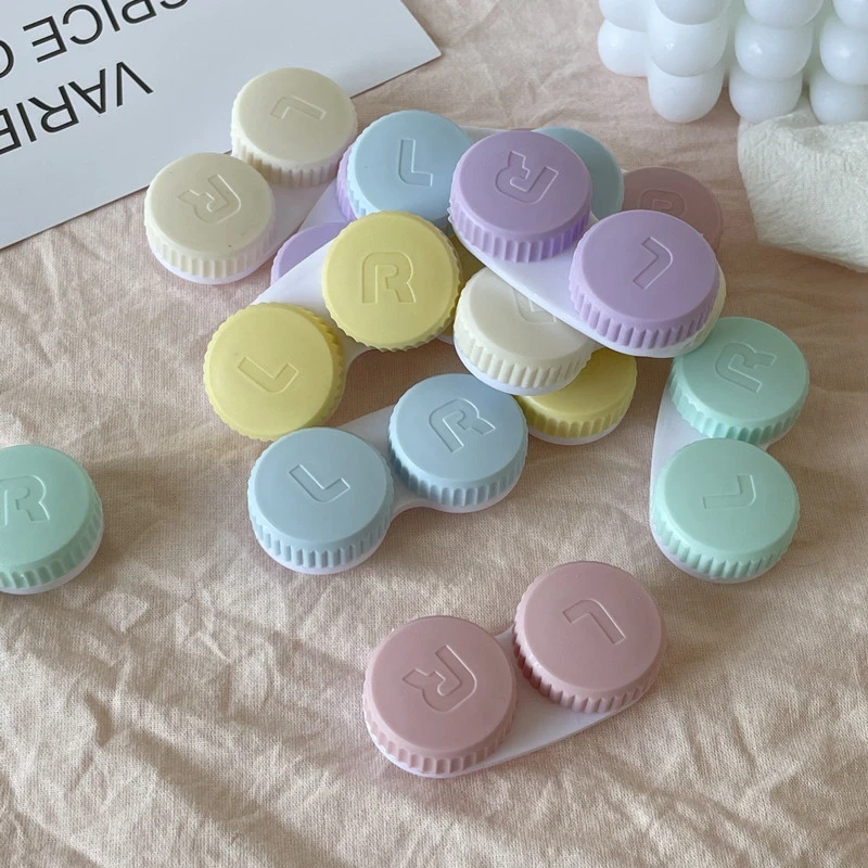 5/10pcs Random Color Contact Lenses Box Travel Holder Container Soaking Contact Lens Box Mini Contact Lenses Case Accessories