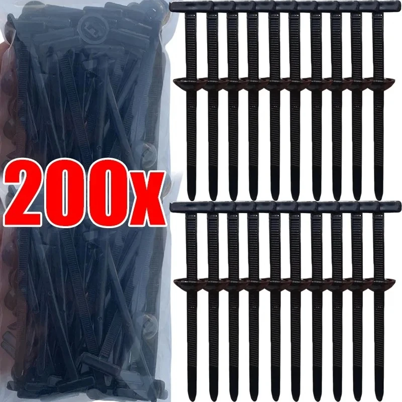 Nylon Universal Self-locking Cable Tie Buckle Heavy Duty Zip Ties Holder with Pin & Button Wire Fastening Car Fixing Strap Set