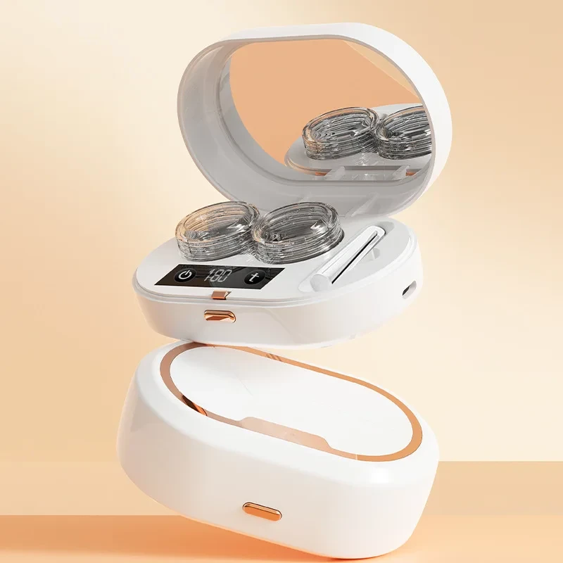 Portable Automatic Foldable Ultrasonic Lens Cleaner Invisible Contact Lens Cleaning Box Disinfection And Washing Machine