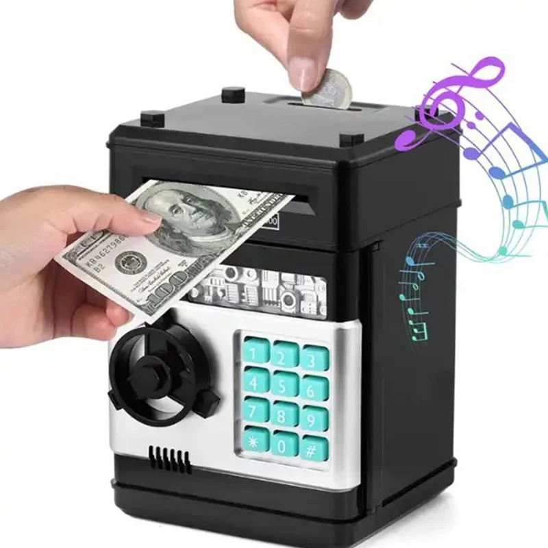 Creative Piggy ATM Bank Mini Safe Password Coin Counter Automatic Digital Cash Saving Box Lock Money Box for Kids Birthday Gift