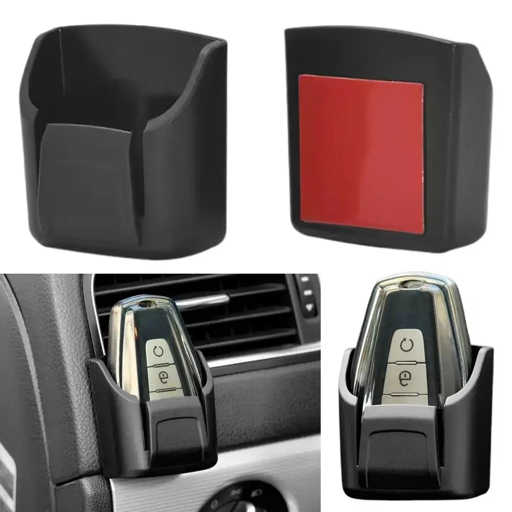 Car Dashboard Key Storage Box Card Key Rack Universal Fit Reusable Back Adhesive Organizer Box Car Stowing Tidying Accessorie
