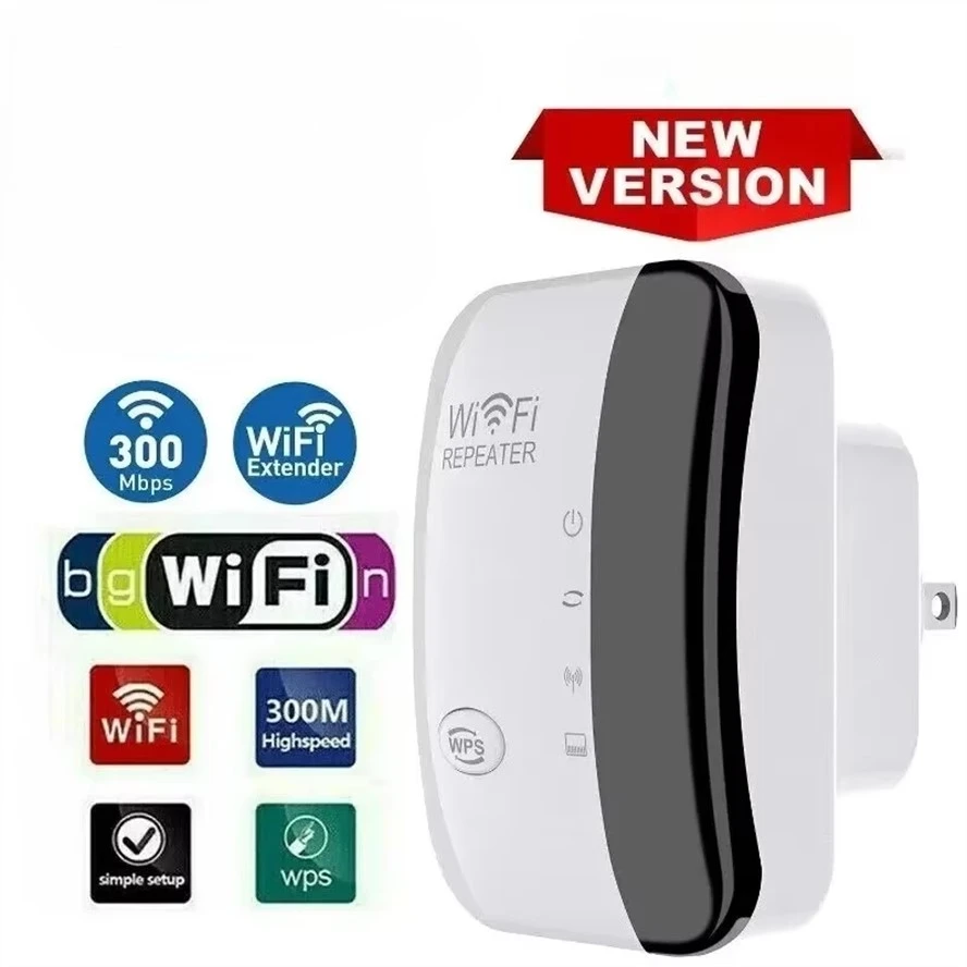 Wifi Repeater Wireless Signal Amplifier Extended Network Enhancer EU US Home Router 300m Through The Wall Bedroom Receive Moving