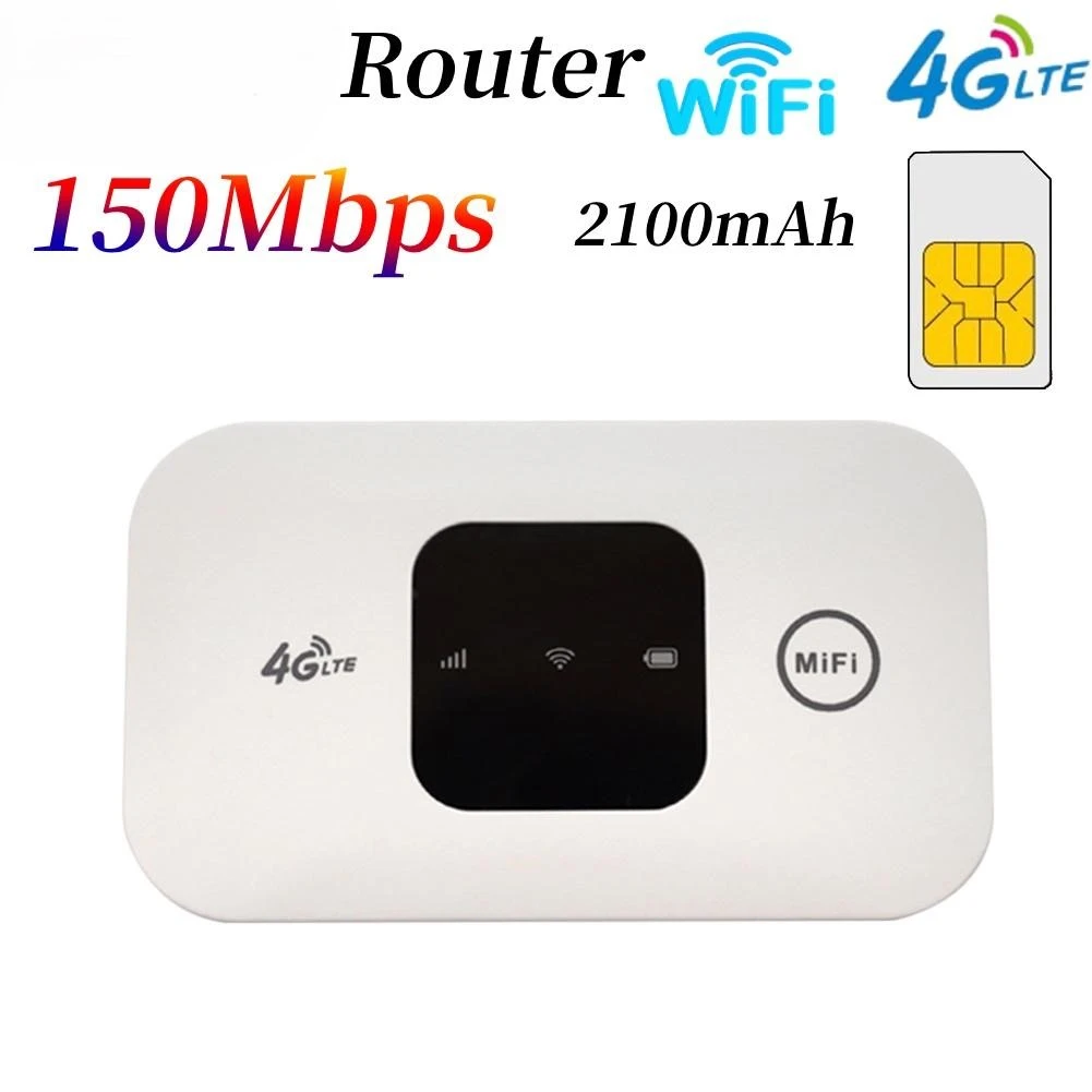 4G LTE WiFi Router 2100mAh Portable Pocket Wifi Router Mobile Hotspot 150Mbps Wireless Unlocked Modem With Sim Card Slot Repeate